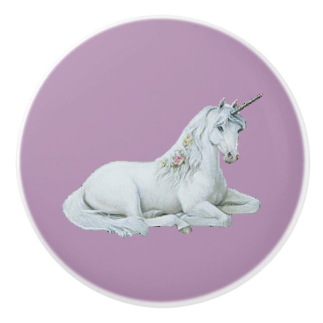 Pomo De Cerámica Unicornio precioso (Anverso)