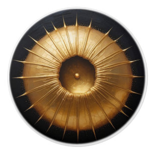 Pomo De Cerámica Urchin dorado