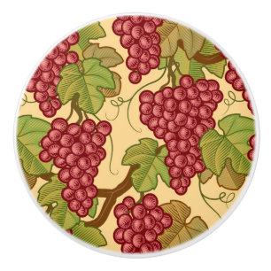 Pomo De Cerámica Uvas