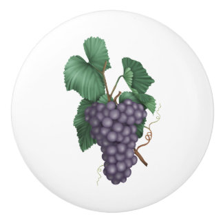 Pomo De Cerámica Uvas moradas