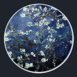 Pomo De Cerámica Van Gogh Almond Blossoms Midnight Blue<br><div class="desc">Artista: Vincent Van Gogh Título: Flores de almendra Color alterado por 2Sweet4wordsDiseños</div>