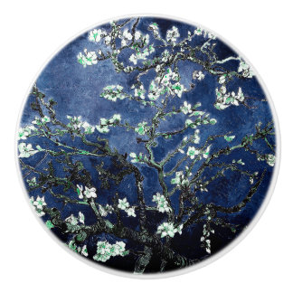 Pomo De Cerámica Van Gogh Almond Blossoms Midnight Blue