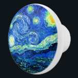 Pomo De Cerámica Van Gogh, Noche Starry<br><div class="desc">Van Gogh,  tiradores de noche Starry.</div>