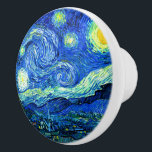 Pomo De Cerámica Van Gogh, Noche Starry<br><div class="desc">Van Gogh,  tiradores de noche Starry.</div>