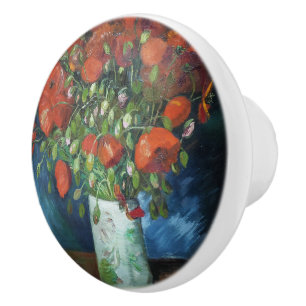 Pomo De Cerámica Vase con los pimientos rojos Vincent van Gogh