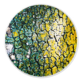 Pomo De Cerámica Verde y amarillo