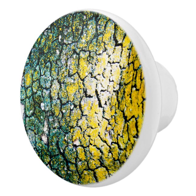 Pomo De Cerámica Verde y amarillo (Derecha)