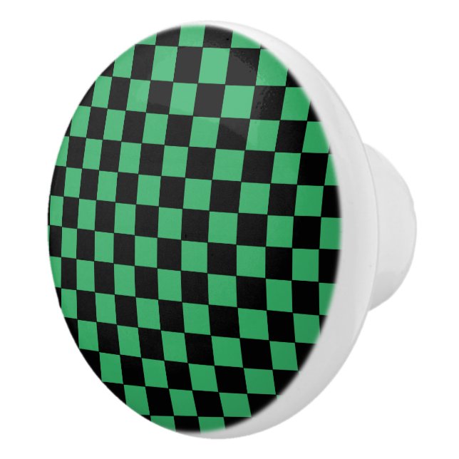 Pomo De Cerámica Verde y negro (Derecha)