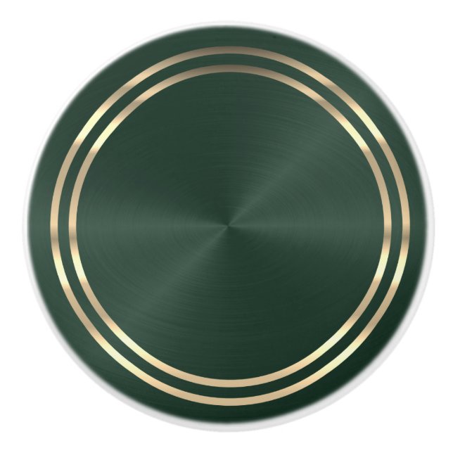 Pomo De Cerámica Verde y oro (Anverso)