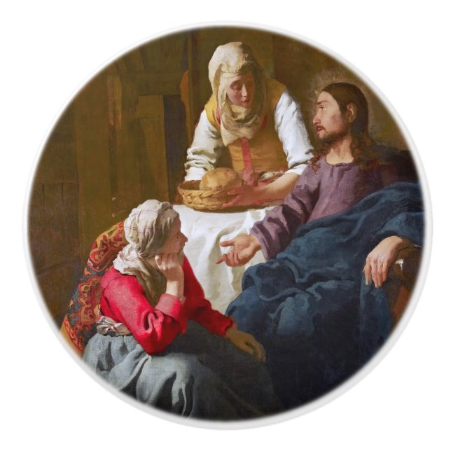 Pomo De Cerámica Vermeer - Cristo en la Casa de Martha y María (Anverso)