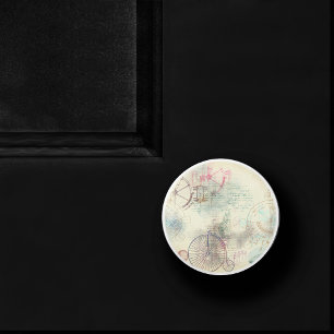 Pomo De Cerámica Victorian Steampunk Grunge Pastel de acuarela