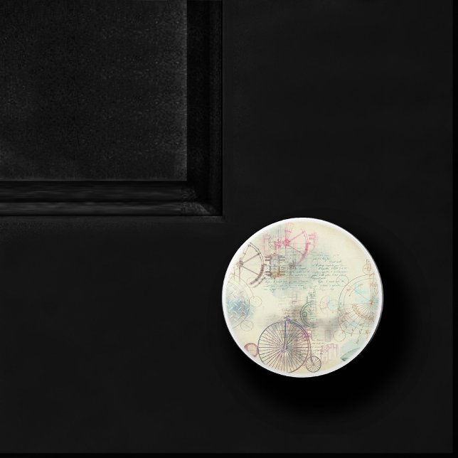 Pomo De Cerámica Victorian Steampunk | Grunge Pastel de acuarela (Subido por el creador)