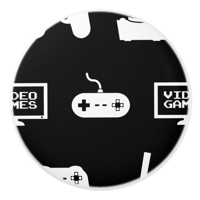 Pomo De Cerámica Videojugador temático del videojuego del diseño (Anverso)