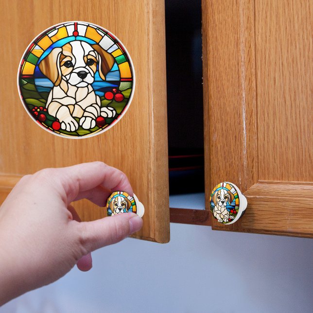 Pomo De Cerámica Vidrio Falso de Cachorro (Subido por el creador)
