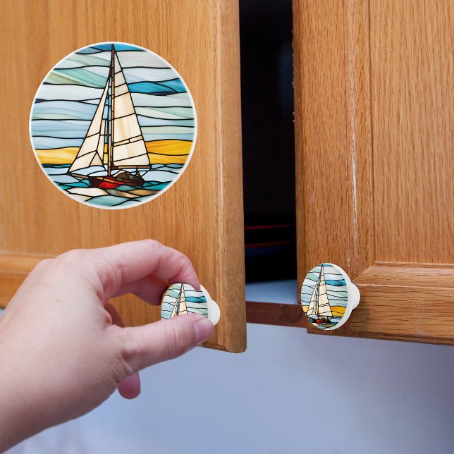 Pomo De Cerámica Vidrio Faux Stained (Subido por el creador)