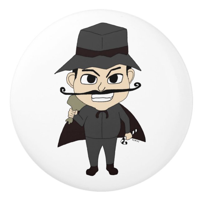 Pomo De Cerámica villano navidad (Anverso)