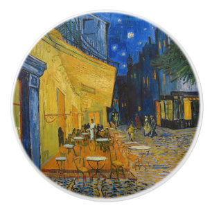 Pomo De Cerámica Vincent van Gogh - Cafe Terrace de noche