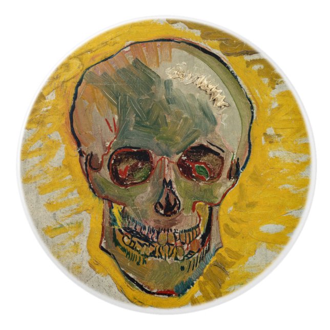 Pomo De Cerámica Vincent van Gogh - Calavera 1887 #2 (Anverso)