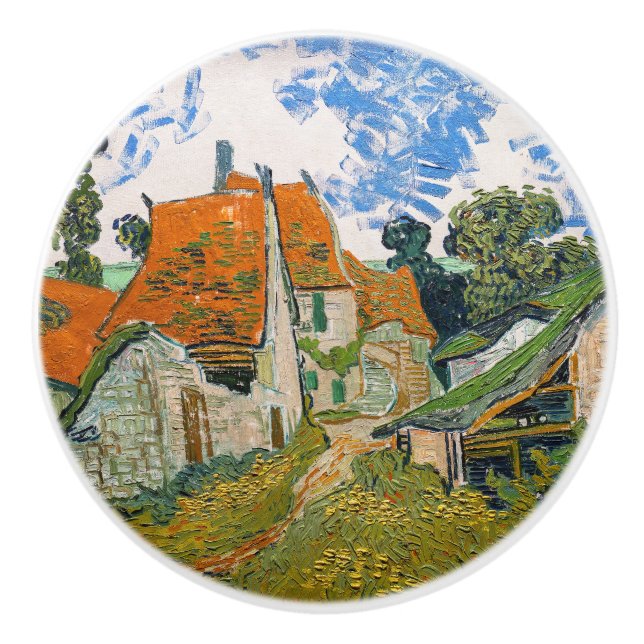 Pomo De Cerámica Vincent van Gogh - Calle de Auvers-sur-Oise (Anverso)
