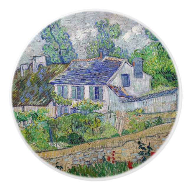 Pomo De Cerámica Vincent van Gogh - Casas en Auvers (Anverso)