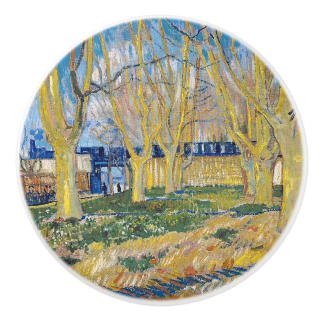Pomo De Cerámica Vincent van Gogh - El tren azul (Anverso)