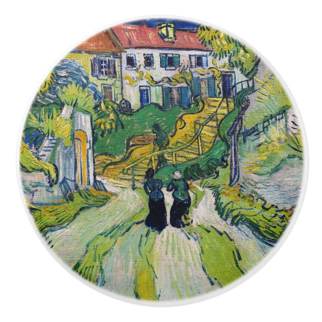 Pomo De Cerámica Vincent van Gogh - Escalera en Auvers (Anverso)