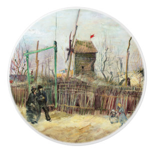 Pomo De Cerámica Vincent van Gogh - Escena callejera en Montmartre