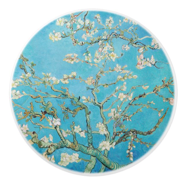 Pomo De Cerámica Vincent van Gogh - Flor de Almendro (Anverso)