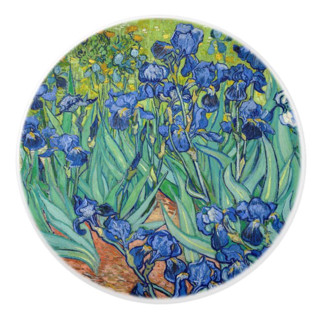 Pomo De Cerámica Vincent Van Gogh - Irises (Anverso)