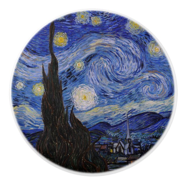 Pomo De Cerámica Vincent Van Gogh - La noche estrellada (Anverso)