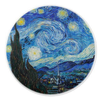 Pomo De Cerámica Vincent Van Gogh La Noche Starry