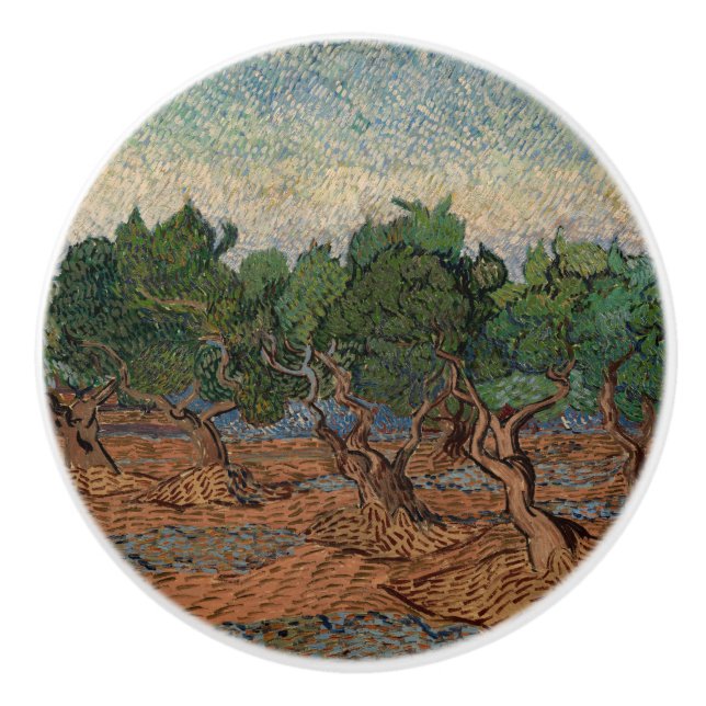 Pomo De Cerámica Vincent van Gogh - Olive Grove (Anverso)