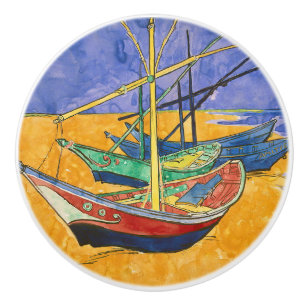 Pomo De Cerámica Vincent van Gogh - Pescadores en la playa