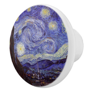 Pomo De Cerámica Vincent Van Gogh Starry Night Vintage Bella Artes