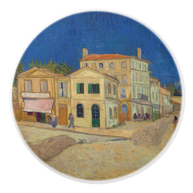 Pomo De Cerámica Vincent van Gogh - The Yellow House / The Street (Anverso)