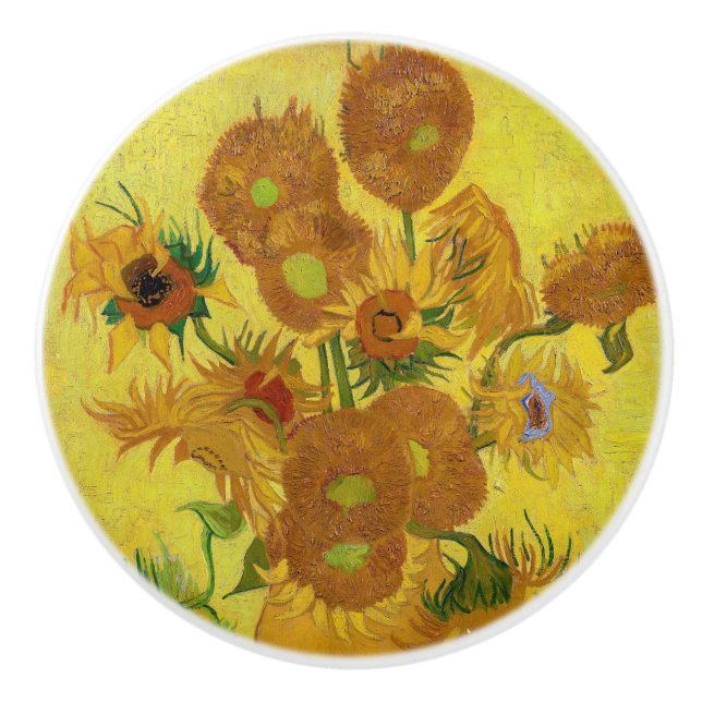 Pomo De Cerámica Vincent van Gogh - Vase con quince girasoles (Anverso)