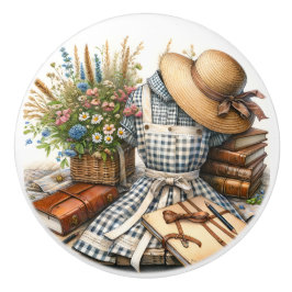 Pomo De Cerámica Vintage Cottage