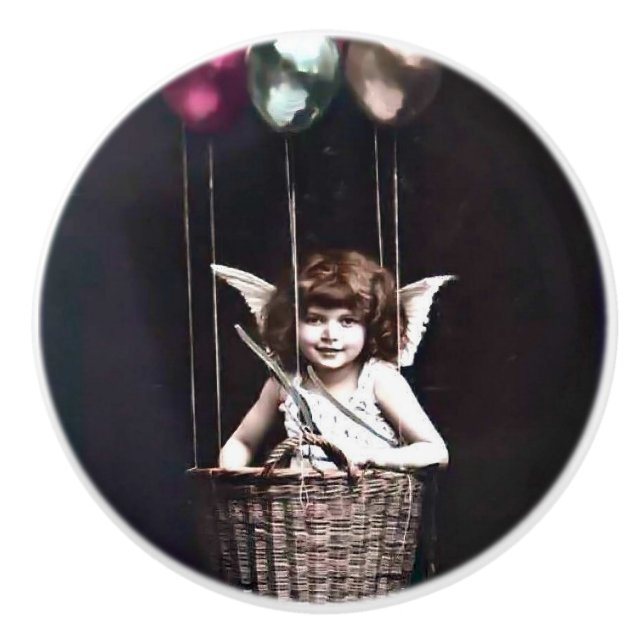 Pomo De Cerámica Vintage Cupido (Anverso)