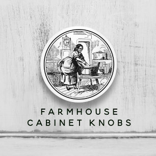 Pomo De Cerámica Vintage Farmhouse Laundry Room 🧺 ✨ Blanco
