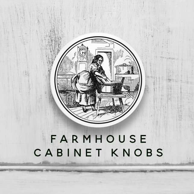 Pomo De Cerámica Vintage Farmhouse Laundry Room 🧺 ✨ Blanco (Vintage Farmhouse Laundry Room  White Ceramic Knob 🧺✨)
