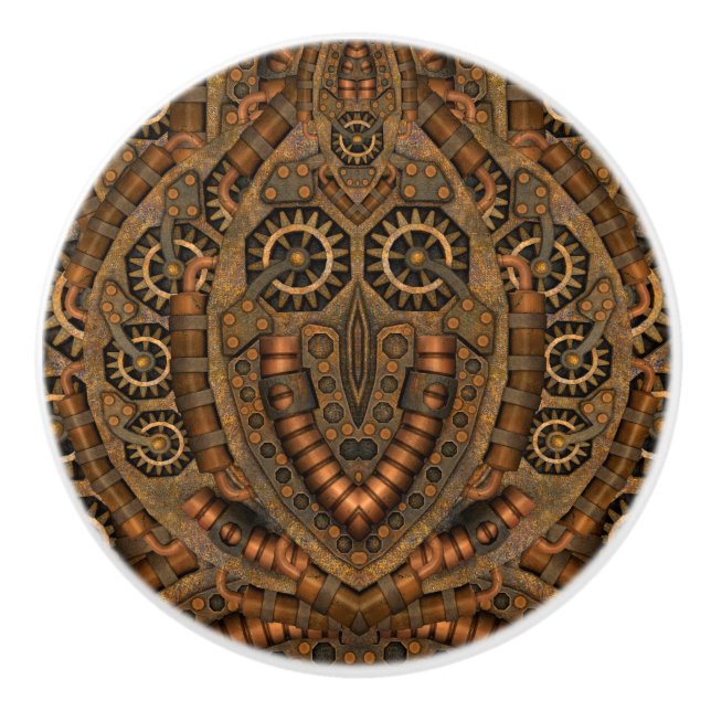 Pomo De Cerámica Vintage industrial Steampunk (Anverso)