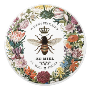 POMO DE CERÁMICA VINTAGE MODERNA BOTANICAL QUEEN BEE