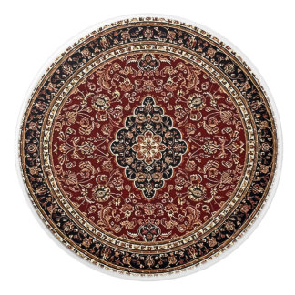 Pomo De Cerámica Vintage Rug Design Dark Academia