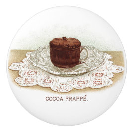 Pomo De Cerámica Vintage victorian cacao chocolate caliente elegant