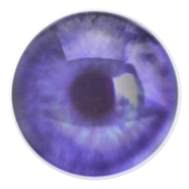 Pomo De Cerámica Violet Eyeball (Anverso)