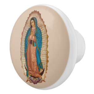 Pomo De Cerámica Virgen de Guadalupe