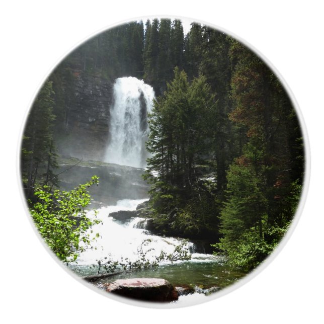 Pomo De Cerámica Virginia cae en el Parque Nacional Glacier (Anverso)