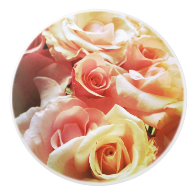 Pomo De Cerámica vista rosas (Anverso)