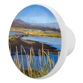 Pomo De Cerámica Vista sobre Saudarkrokur y Skagafjordur, Islandia