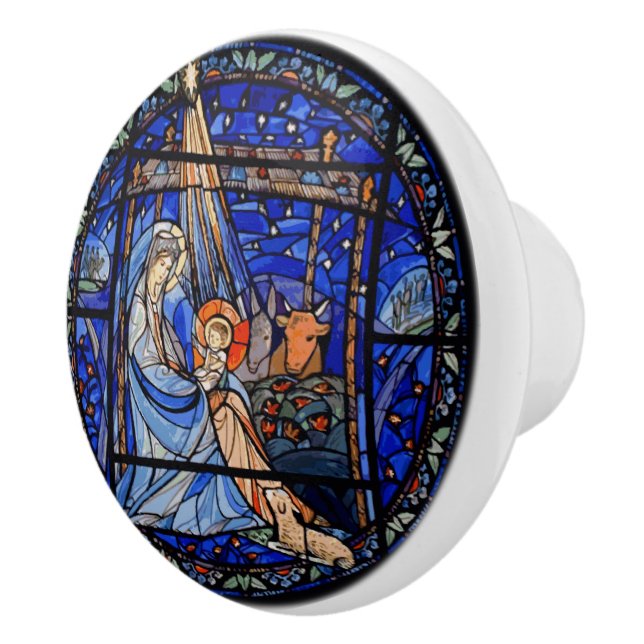 Pomo De Cerámica Vitral de la natividad (Derecha)